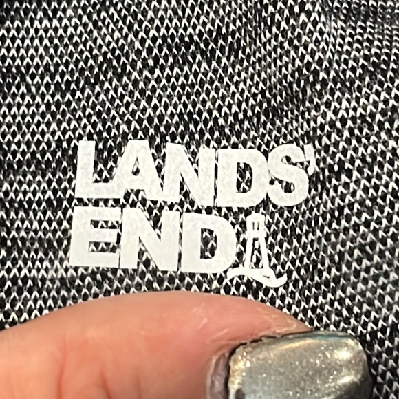 NWT Lands End Womens Black Glen Plaid Jacquard Sport Knit Pants 2X PLUS SIZE - Picture 7 of 11